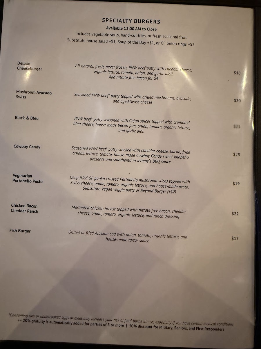 Jeremy's Farm to Table Menu - Image 1